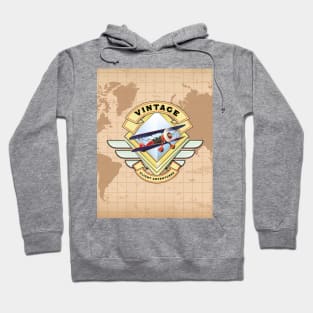 Vintage Flight Adventure travel poster. Hoodie